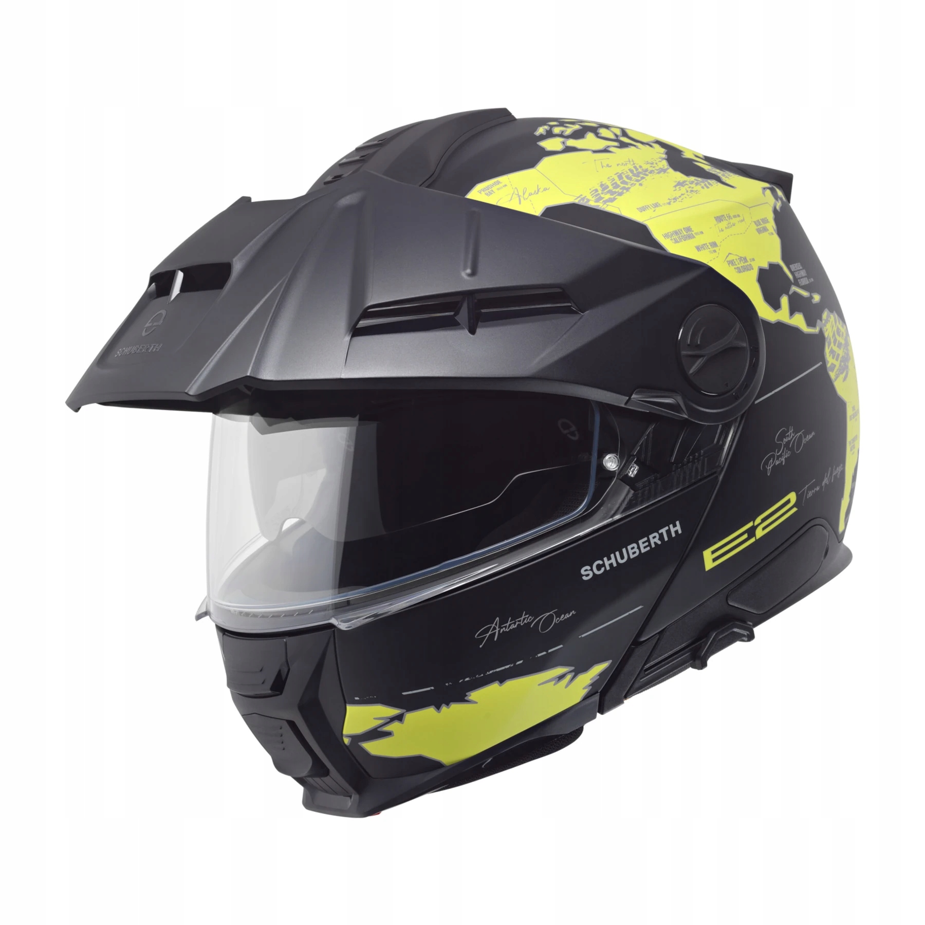 Čeľusťová Prilba Schuberth E2 Atlas Blue Adventure So Strieškou A Blendou, veľkosť XXL