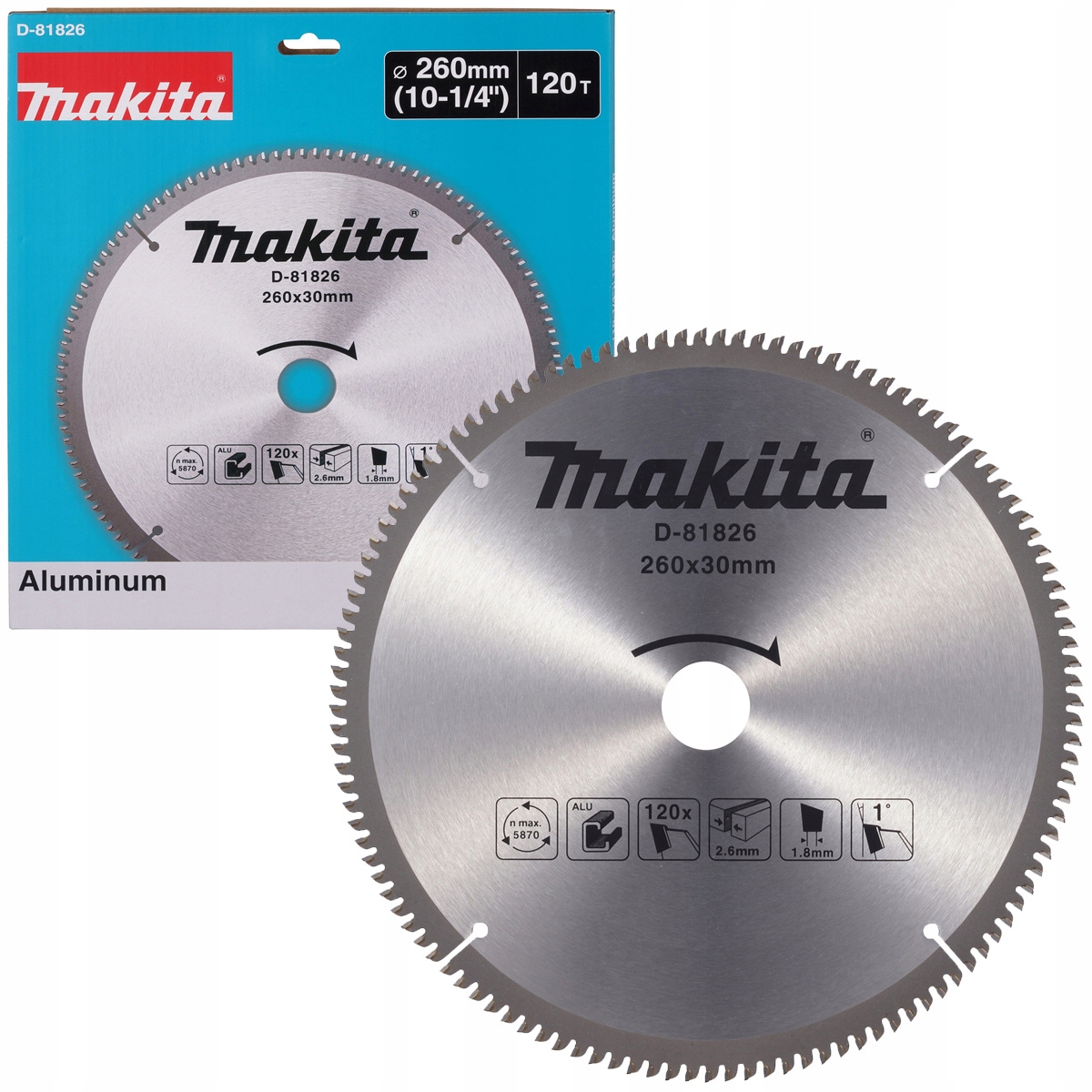 Makita Tarcza Tnąca Do Aluminium 260x30 mm 120Z D-81826