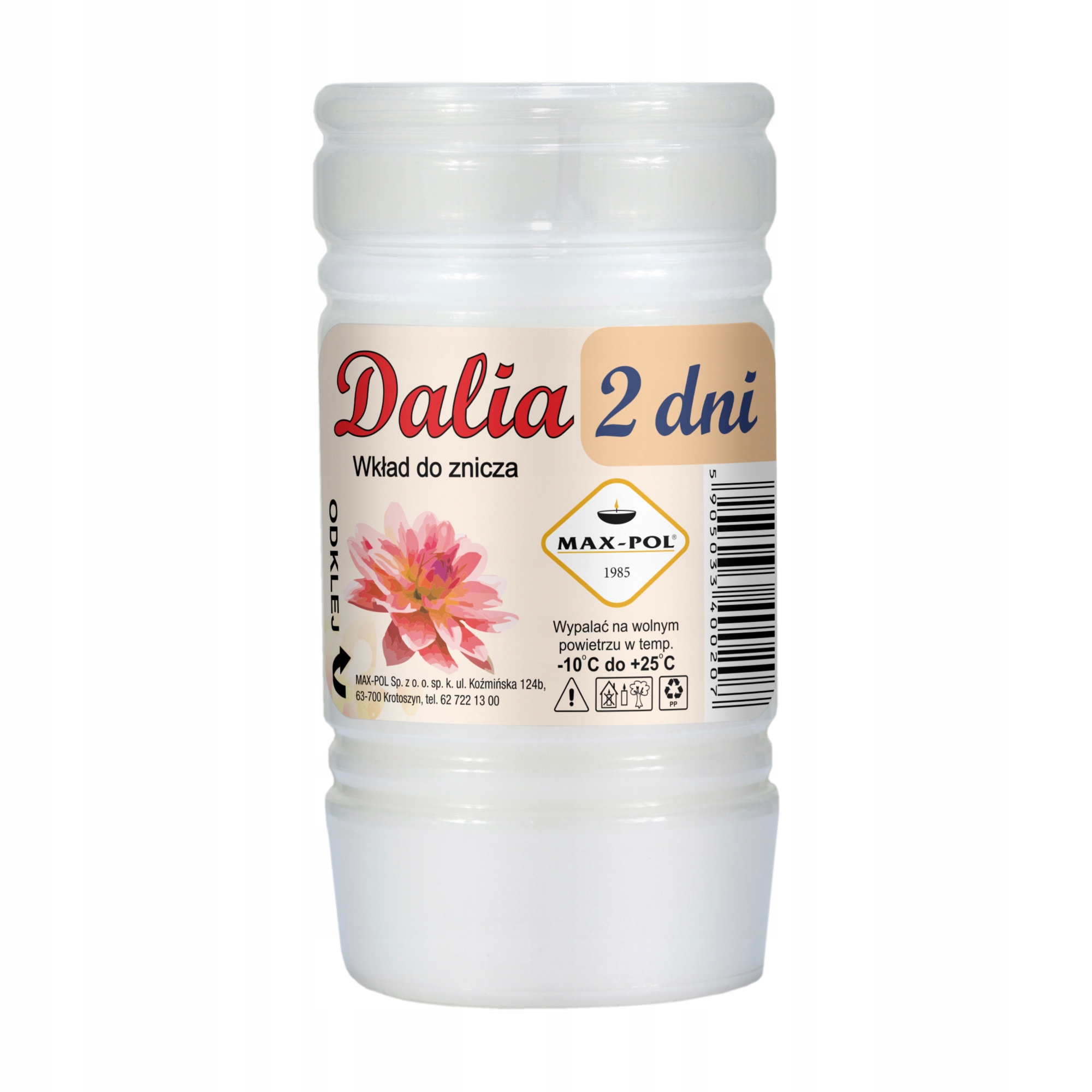 

Dalia 2 Wkład do zniczy Max-pol parafinowy 1 szt