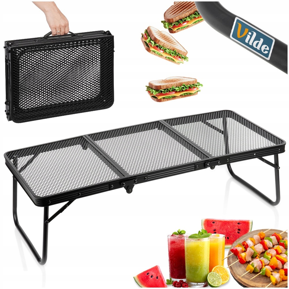 Turistický skládací zahradní kempingový stůl 90x40x26,5