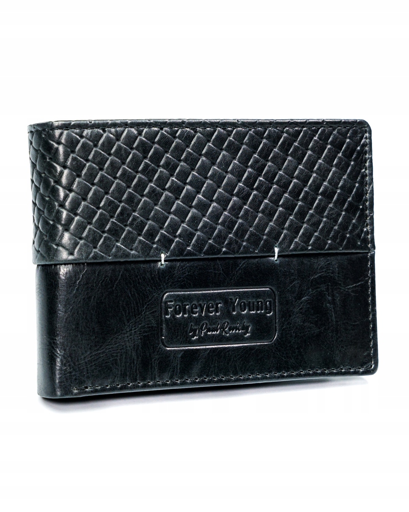 

Czarny portfel męski skórzany Forever Young skóra