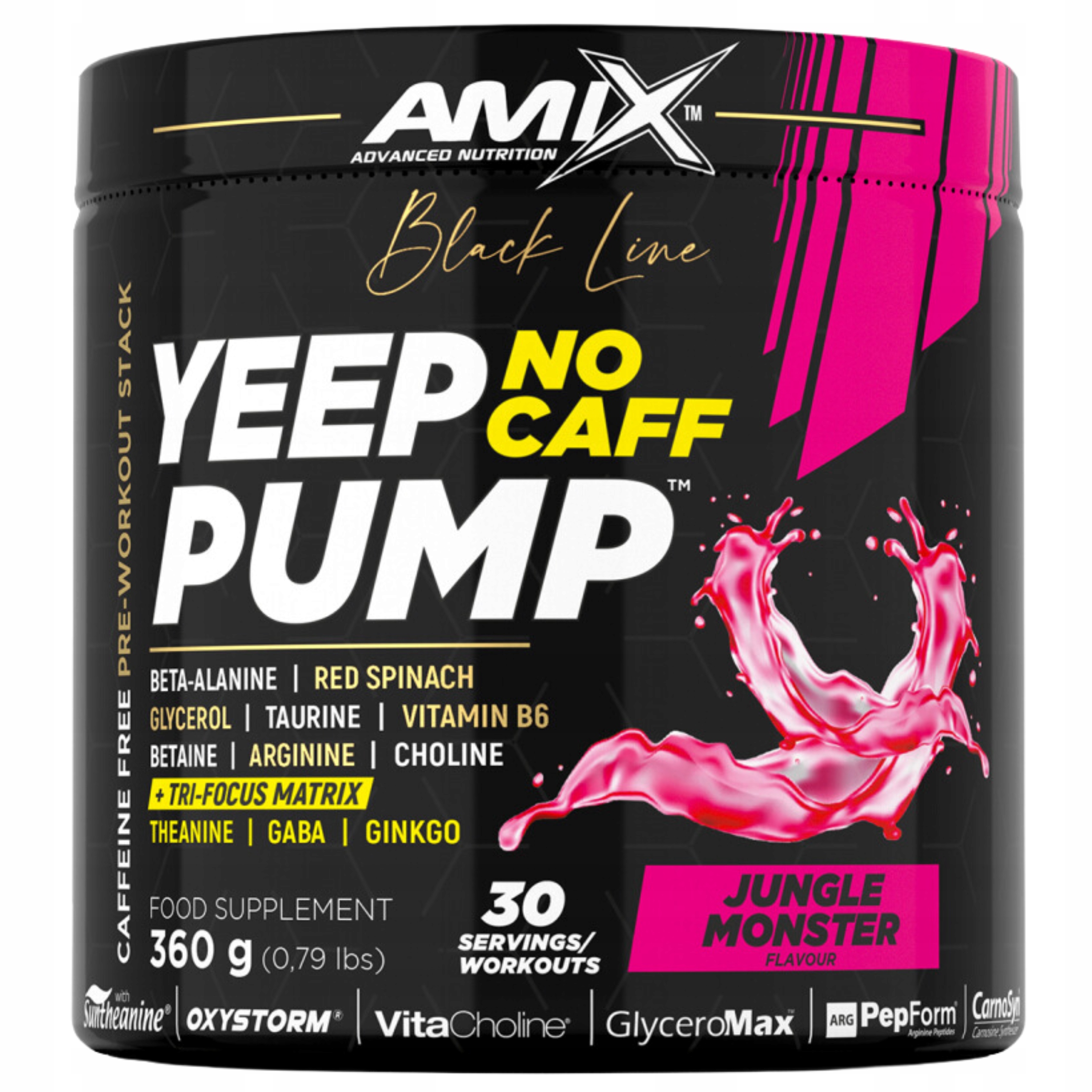 Preworkout Bez Kofeinu Předtréninková pumpa na čerpadlo soustředění vytrvalost Moc