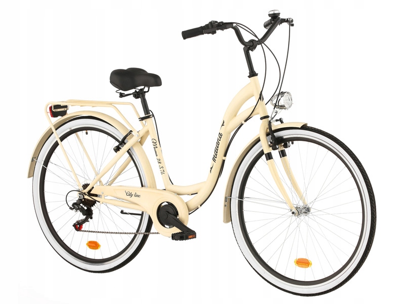Rower miejski Indiana Moena 7 Biegów 28 cali damski Cappuccino