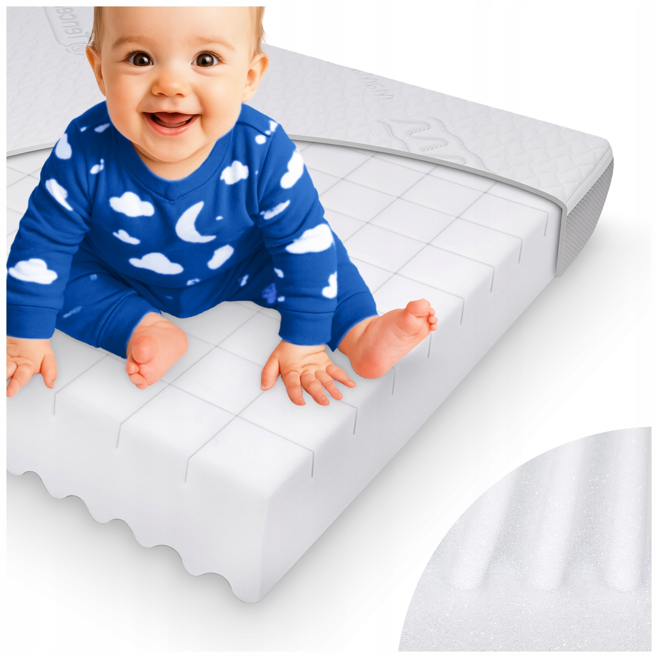 Matrace 120x60 do postýlky Pěnová matrace 60x120 pro dítě Tvrdá H3