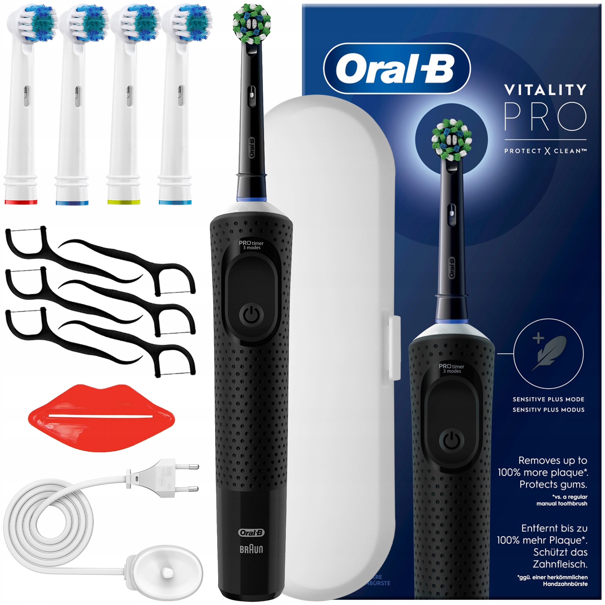 Oral-b Vitality Pro D103 Szczoteczka Elektryczna Do Zębów Etui Końcówki