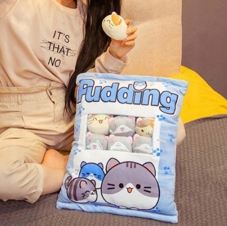 Zdejmowane Pluszowa kotów poduszka rzucania 40cm Długość 1 cm