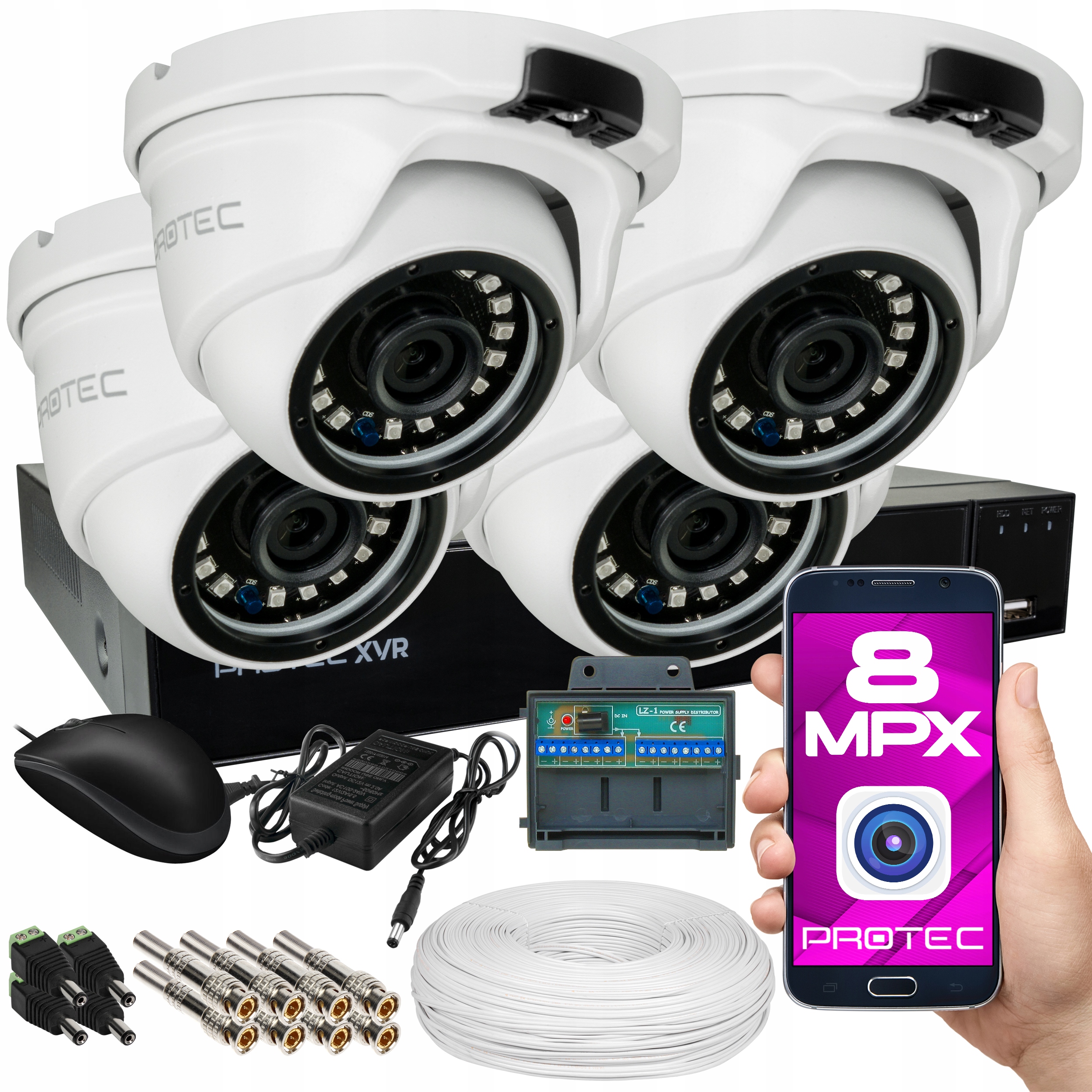 Prémiový Monitoring 4 Kamery Kopule 8 Mp Bez Hdd