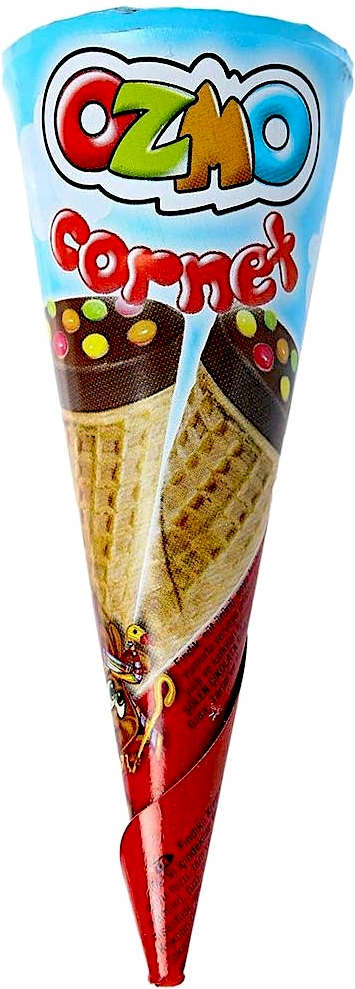 Levně Čokoládový Kornout s dražé Ozmo Cornet 25g 24 ks