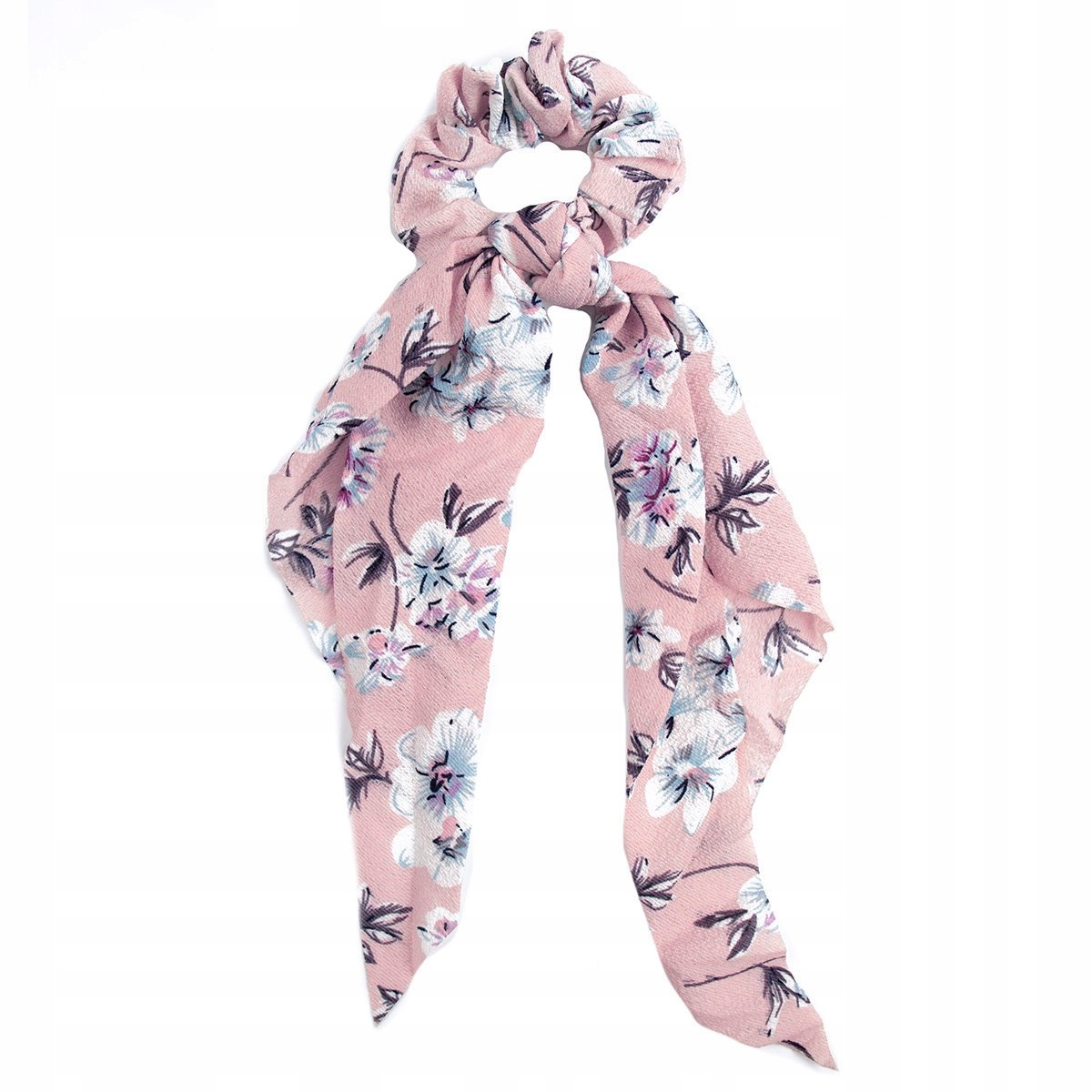 

Gumka do włosów Apaszka scrunchies kwiaty Różowa