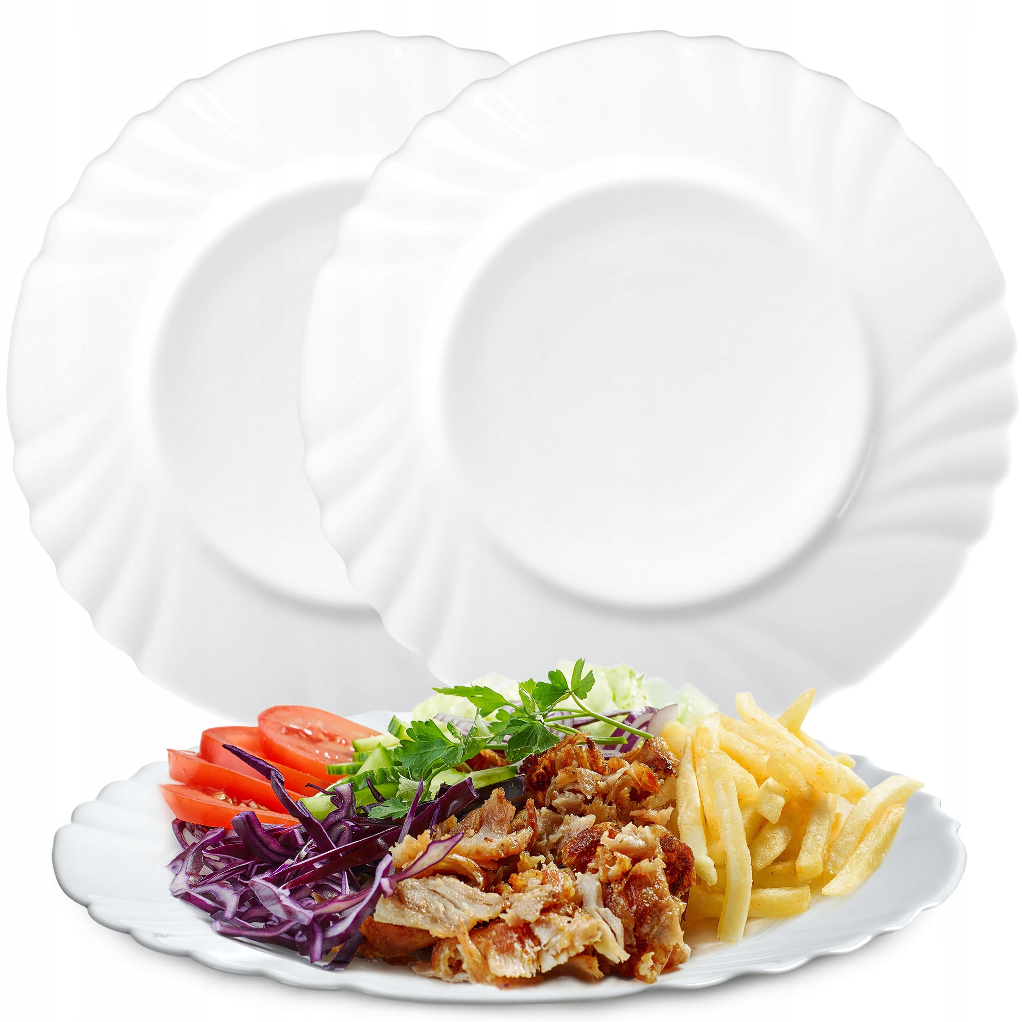 

Talerz Płaski Płytki Obiadowy Szkło Hartowane 25cm