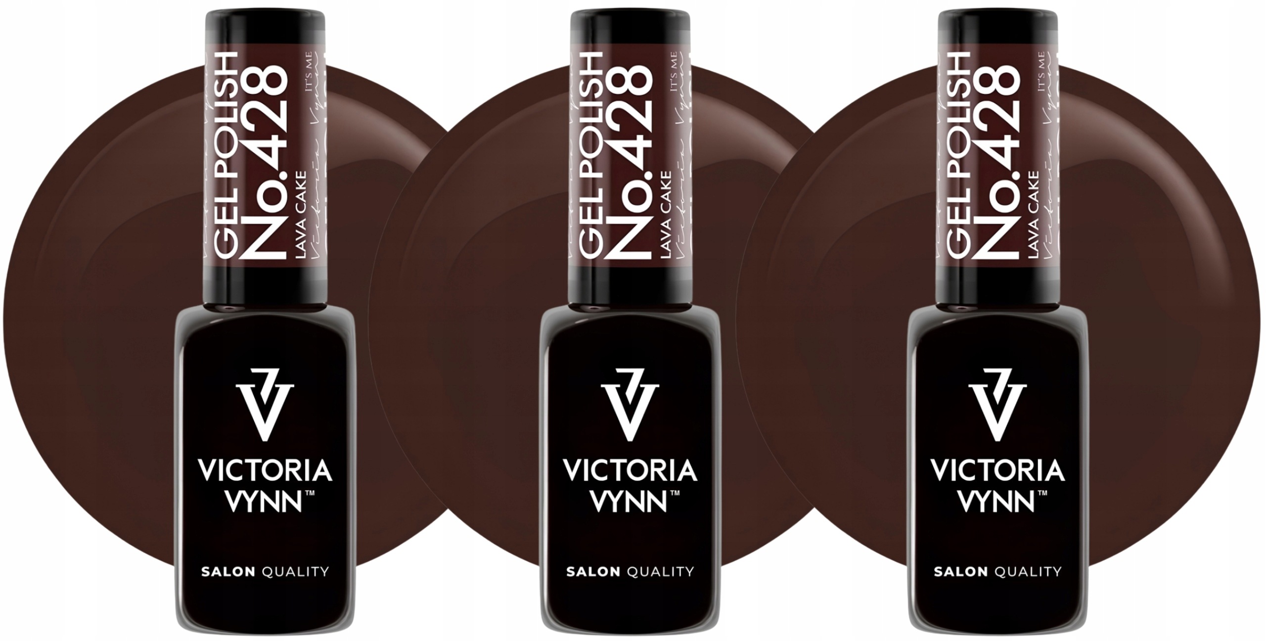 3 x Victoria Vynn Gel Polish 428 Lava Cake, 8 ML