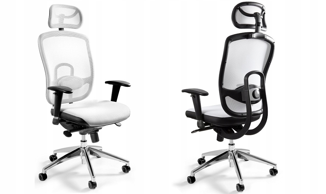 Fotel Vip biały Unique ergonomiczny biuro