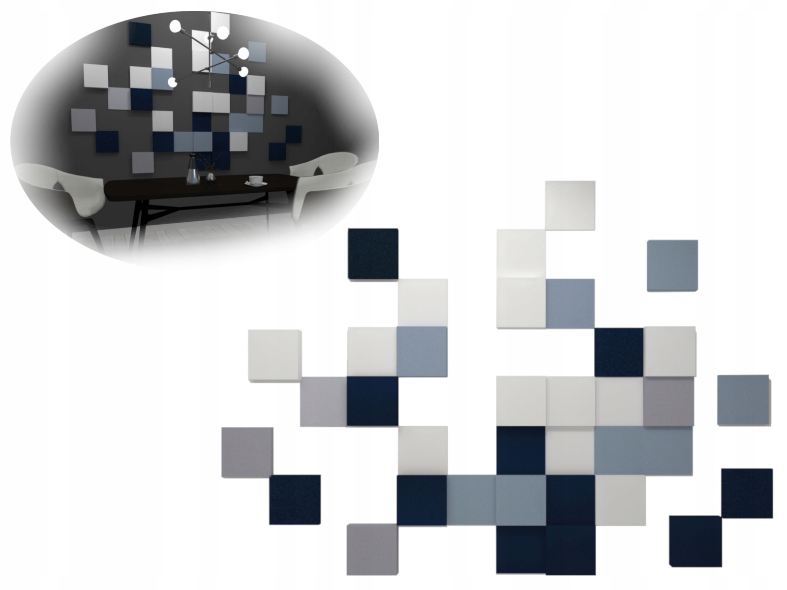 ZESTAW paneli akustycznych dekoracyjnych APAMA DECOR kolory