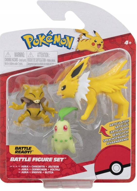 

Figurki Pokemon 3-PAK Jolteon Abra Chikorita