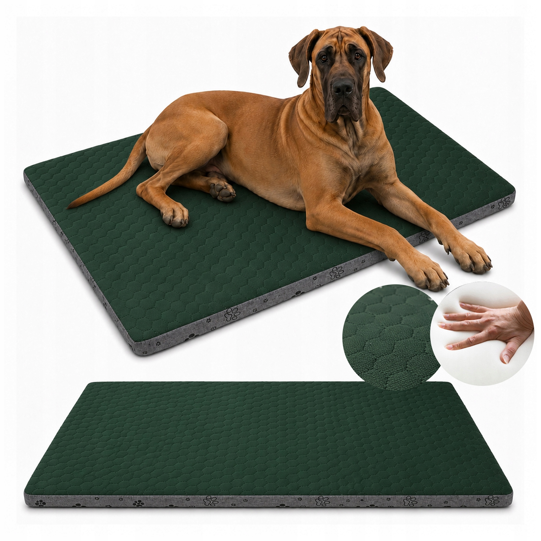Velké Ortopedické Pelíšek Pro Psa Premium 120 x 90 cm S Protiskluzovou Spodní Stranou