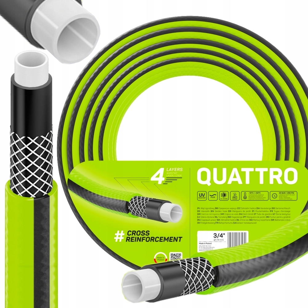 

Wąż Ogrodowy Quattro 3/4" 50m 4-warstwy