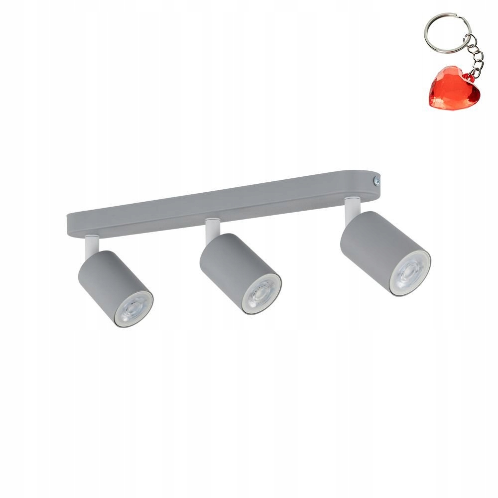 Stropní nástěnné svítidlo Spot Šedé Pohyblivé Livia 3xGU10 Led Tk Lighting