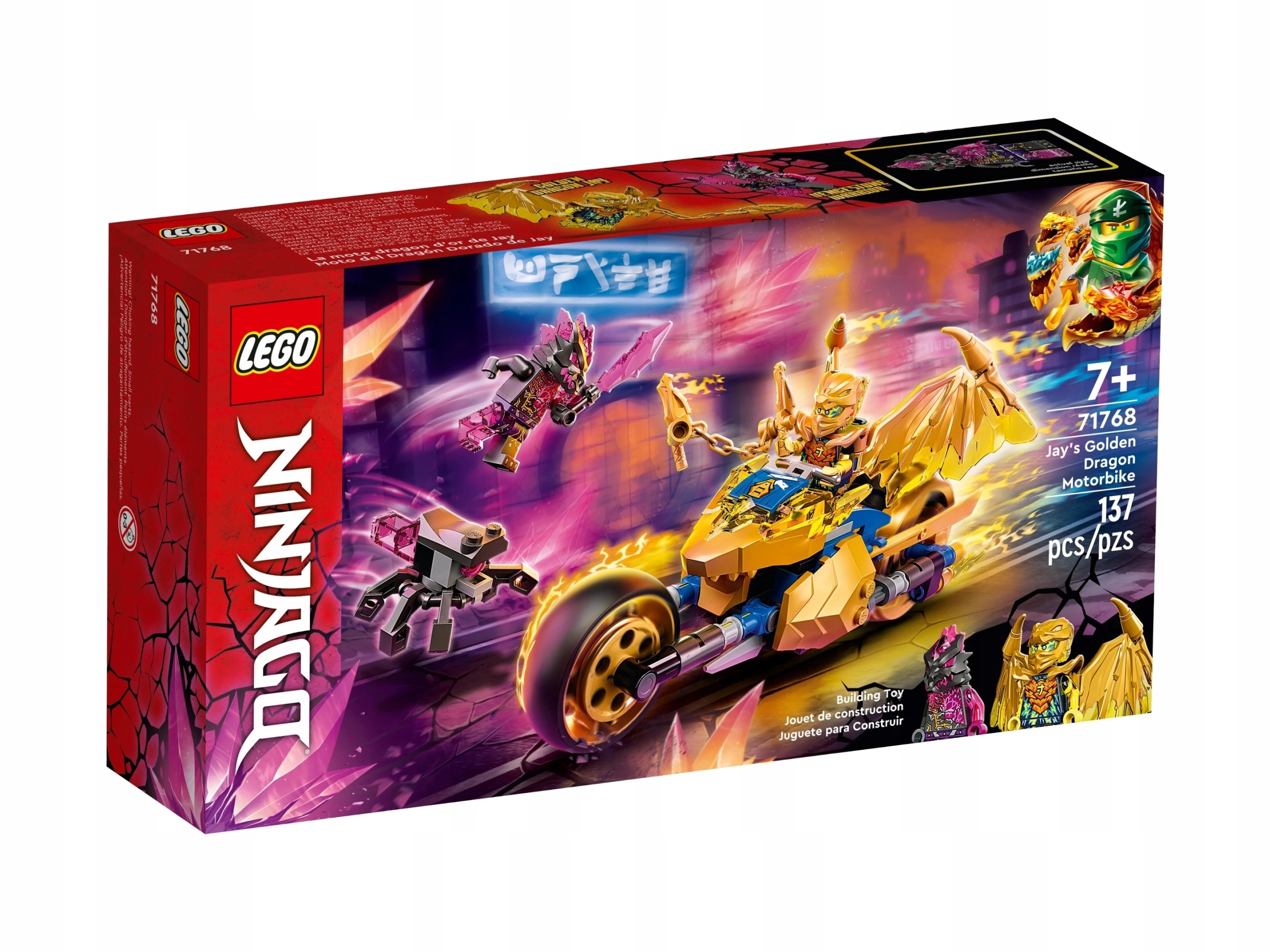 Lego 71768 Ninjago Jayova zlatá dračí motorka