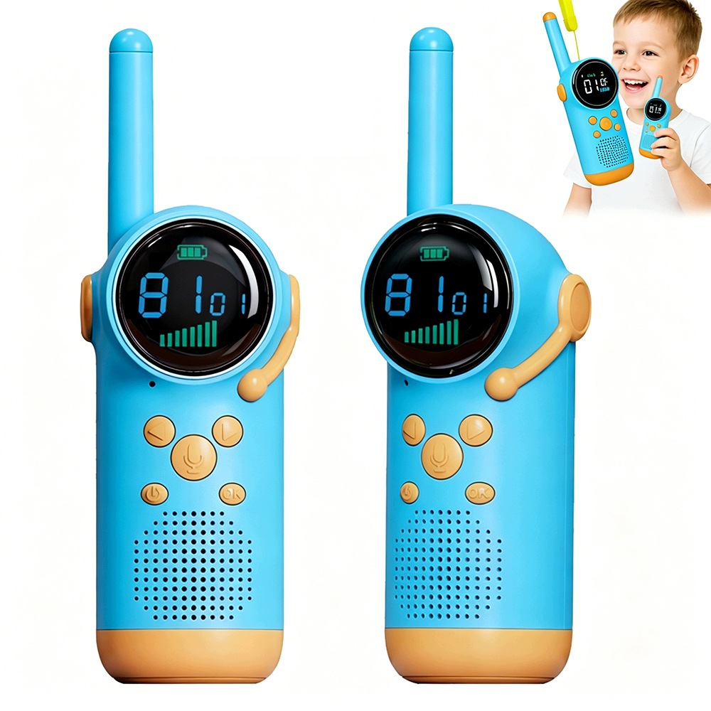 Walkie Talkie Dla Dzieci Zestaw Duży Zasięg 1–3 Km 2 Krótkofalówki