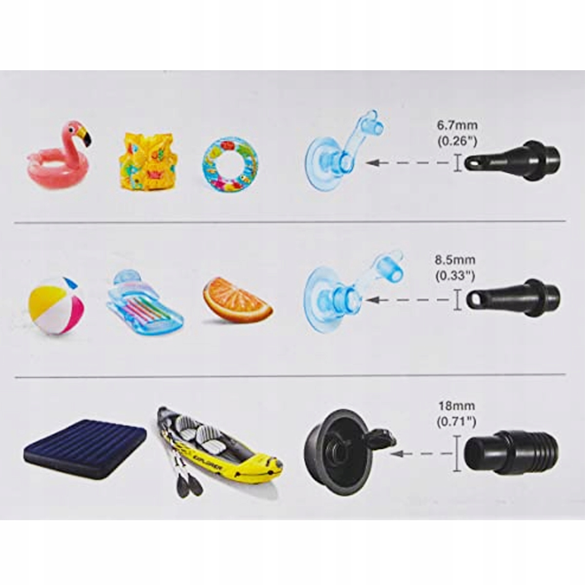 POMPKA TŁOKOWA RĘCZNA INTEX DO MATERACA PONTONU Marka Intex