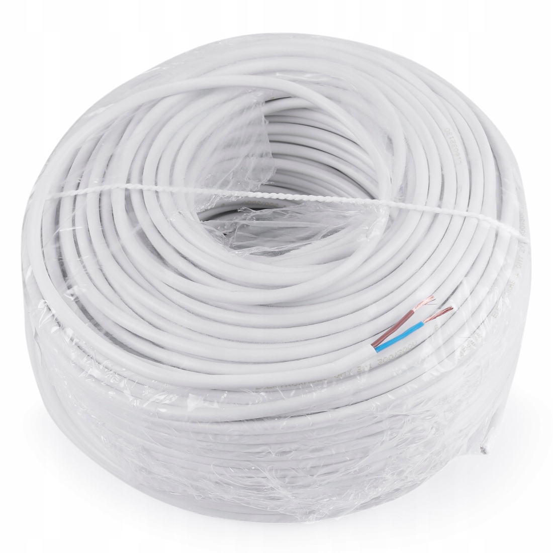 Elektrický kábel OMYp 300V 2x1CU Obytný rolka 100 m okrúhly