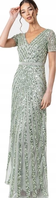 Maya Deluxe Zelené Šaty Maxi 46 J9A