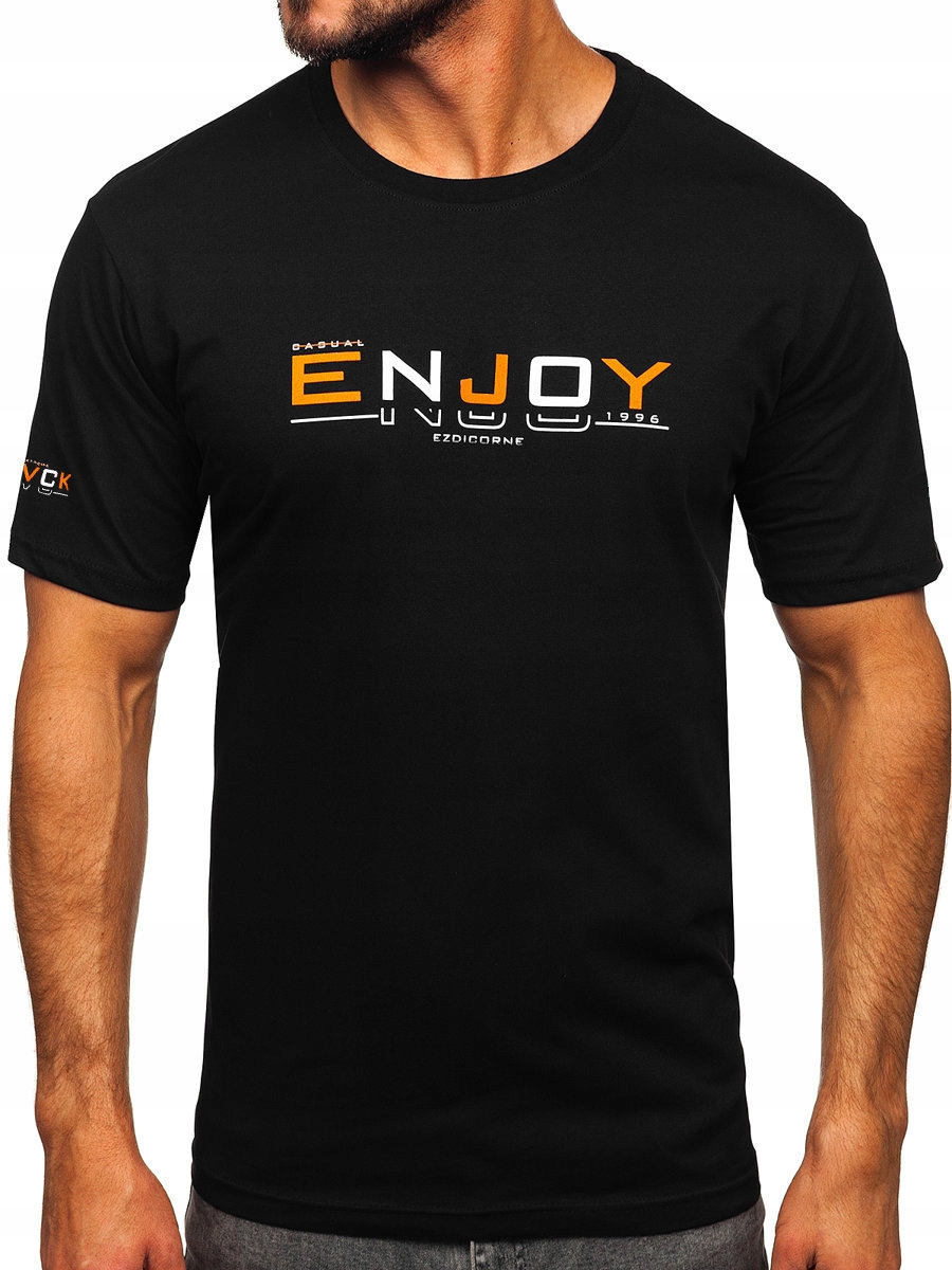 

T-shirt Męski Koszulka Czarna 14773 Rozmiar_m