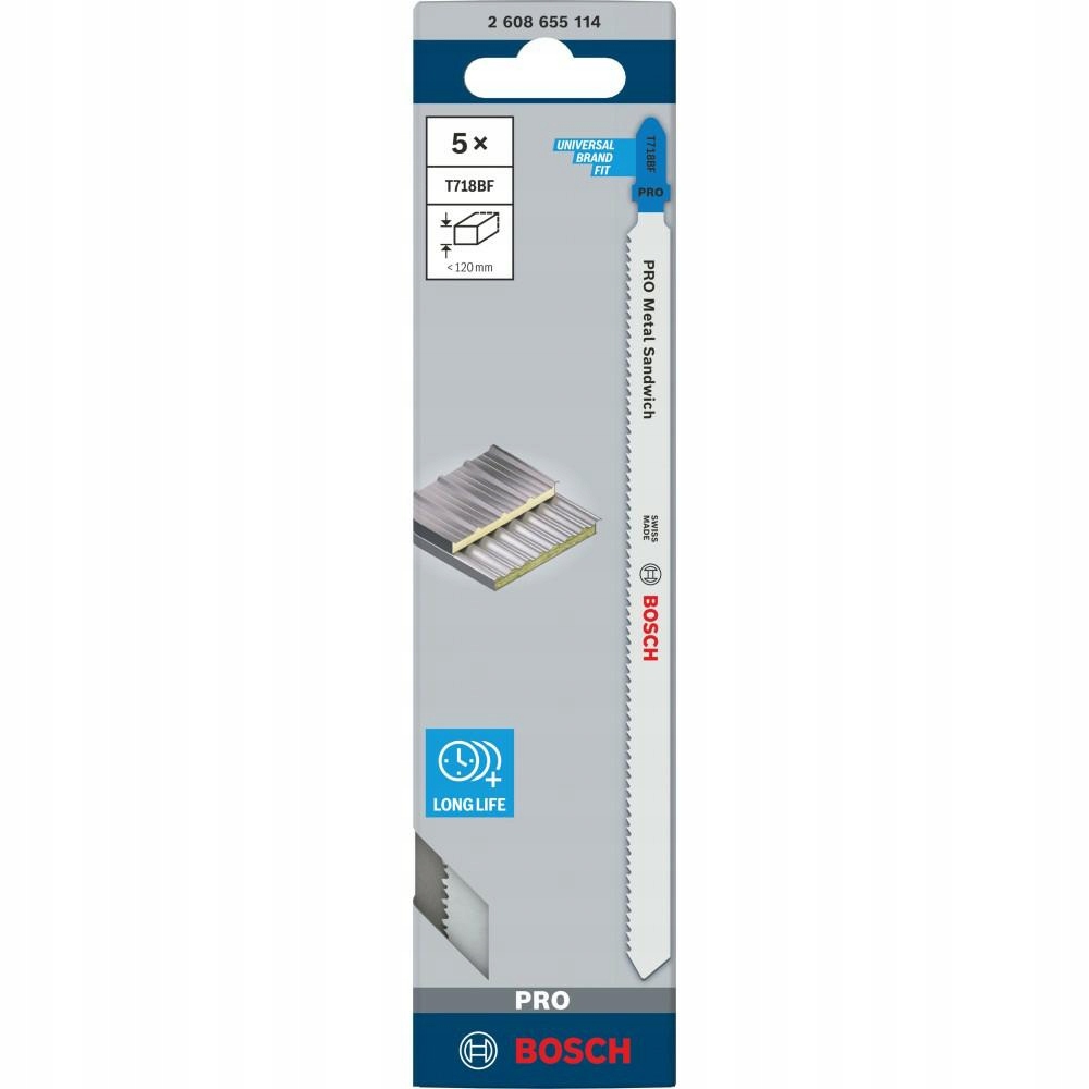Bosch Pilový List T Pro Metal Sandwich T718BF 180 mm 5ks