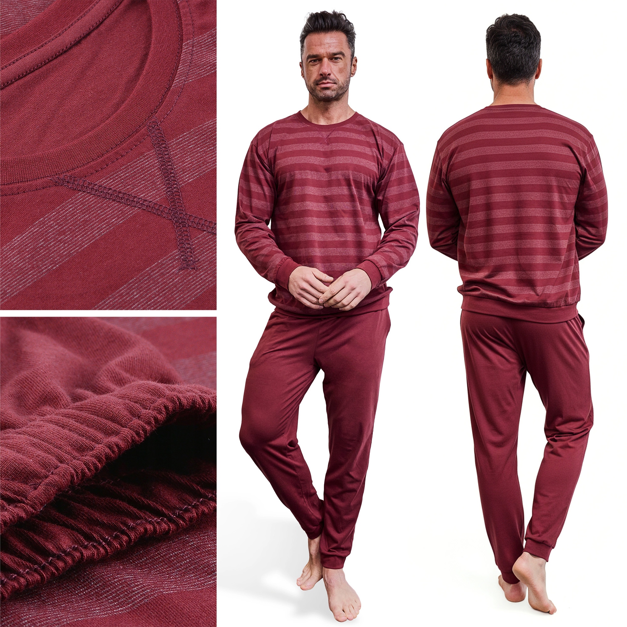 Pánské Pyžamo Cornette 117/320 Tepláková Souprava Pánský s proužky L