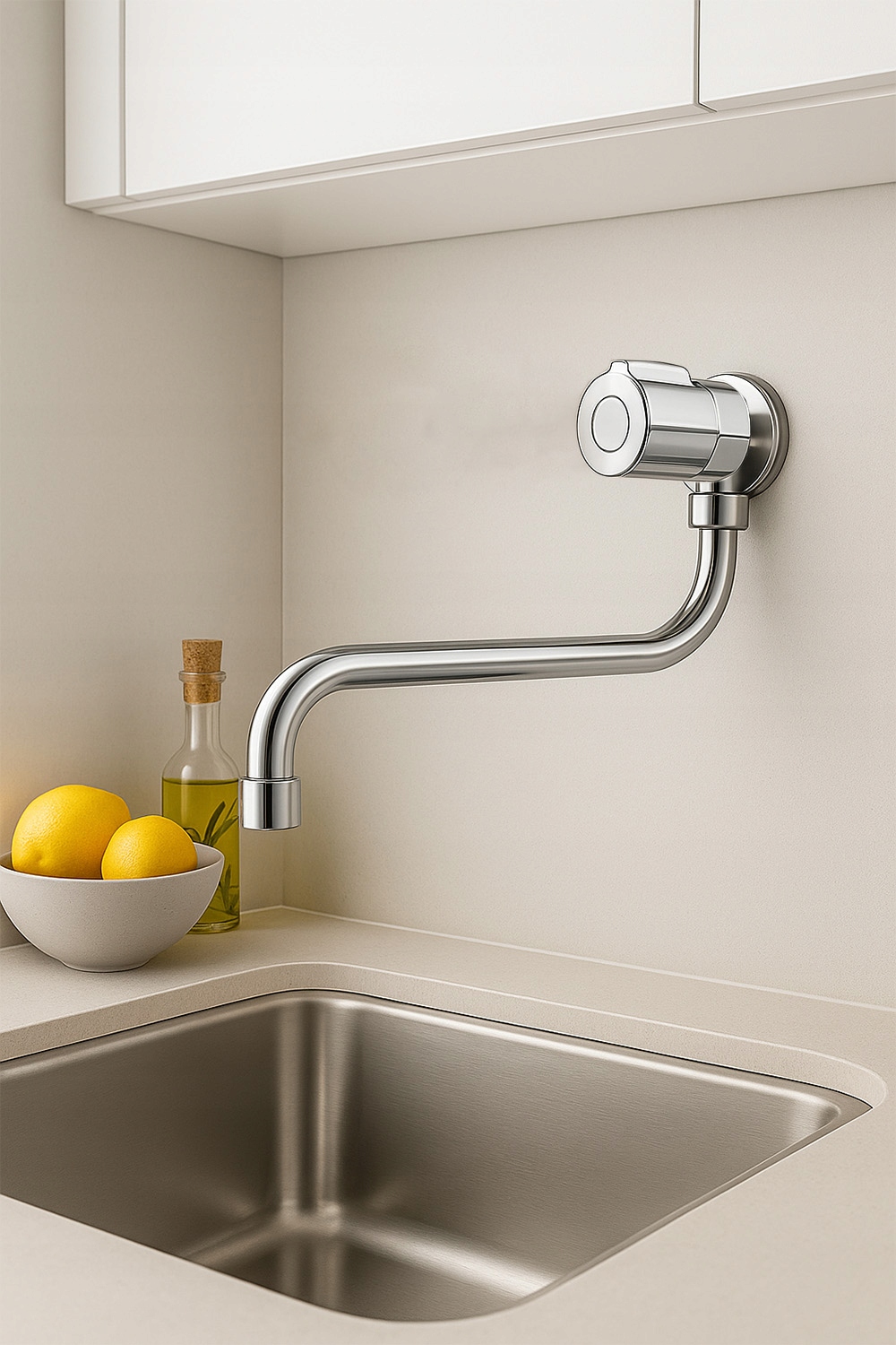 BATERIA POJEDYNCZA DO ZIMNEJ WODY ZAWÓR KRAN ŚCIENNY 1/2 CALA ŚCIENNA TYP S Marka Unitec