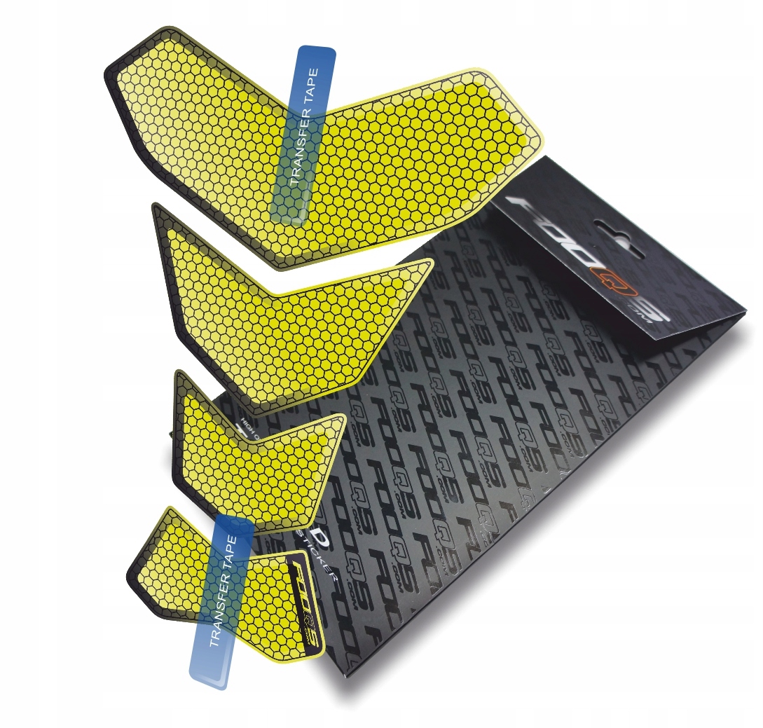 Tankpad od firmy Fooqs, univerzální fluorescenční nálepka na nádrž, žlutá