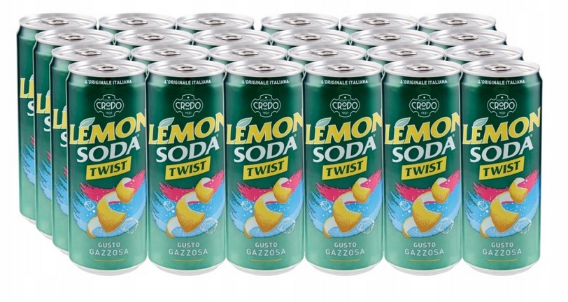 Lemon Soda Twist – italský citronový nápoj bez cukru 330 m x 24 ks