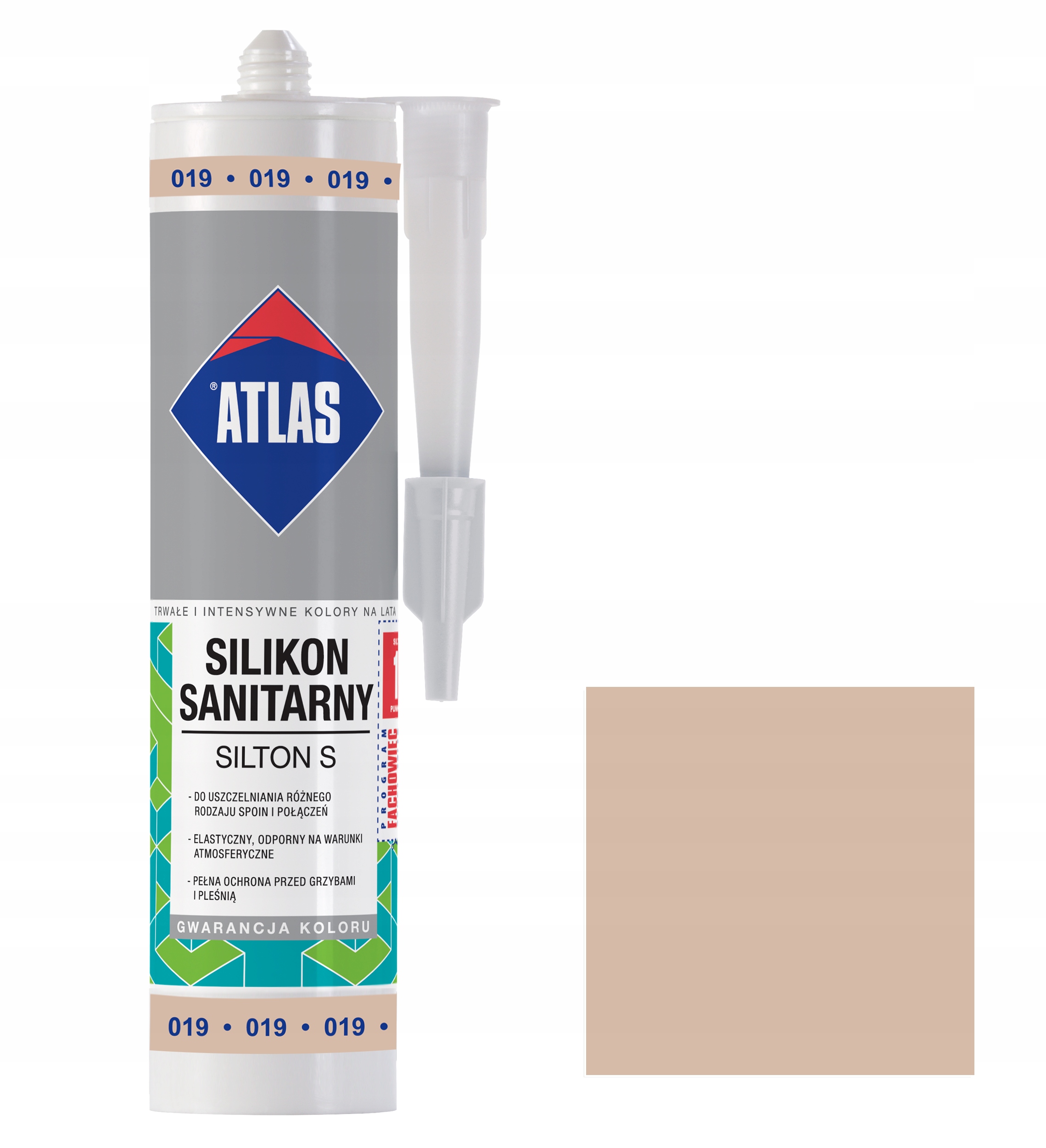 

Atlas Silikon Silton S 019 Jasnobeżowy 280 ml