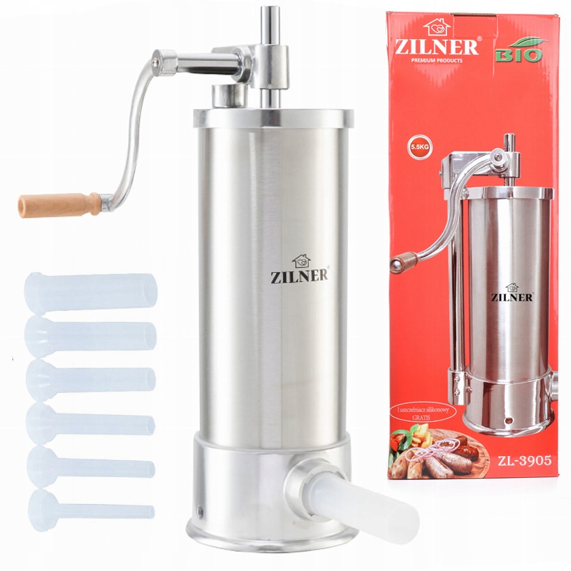 NADZIEWARKA DO KIEŁBAS 5,5kg MASZYNKA DO MIĘSA LEWAREK DO KIEŁBASY SZPRYCA