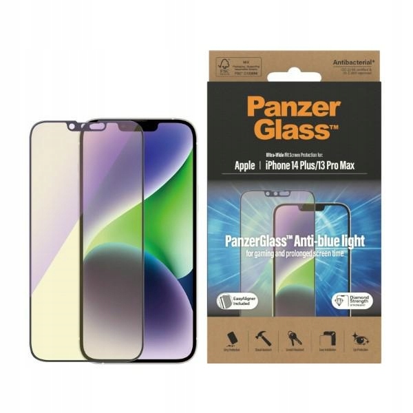 Tvrzené Sklo Pro Iphone 14 Plus 13 Pro Max 6,7" Panzerglass Anti-blue