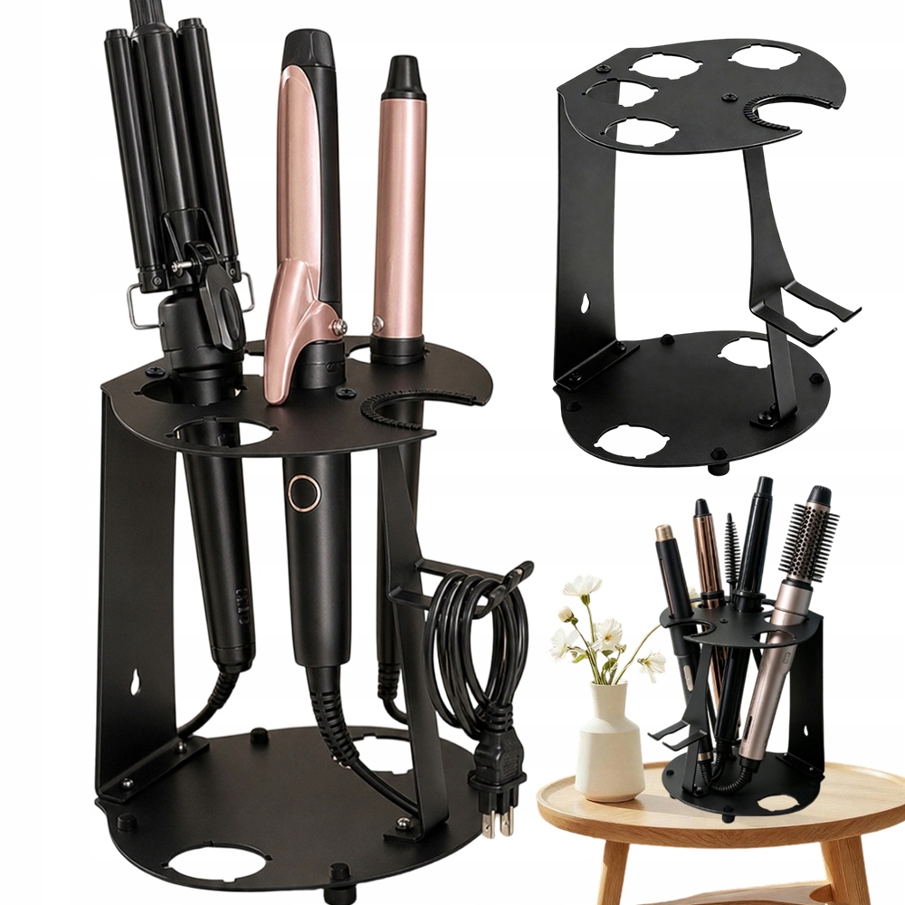 Držák Organizéru Na Kulmu Pro Airwrap Ocel, Vysoce Kvalitní, Černý