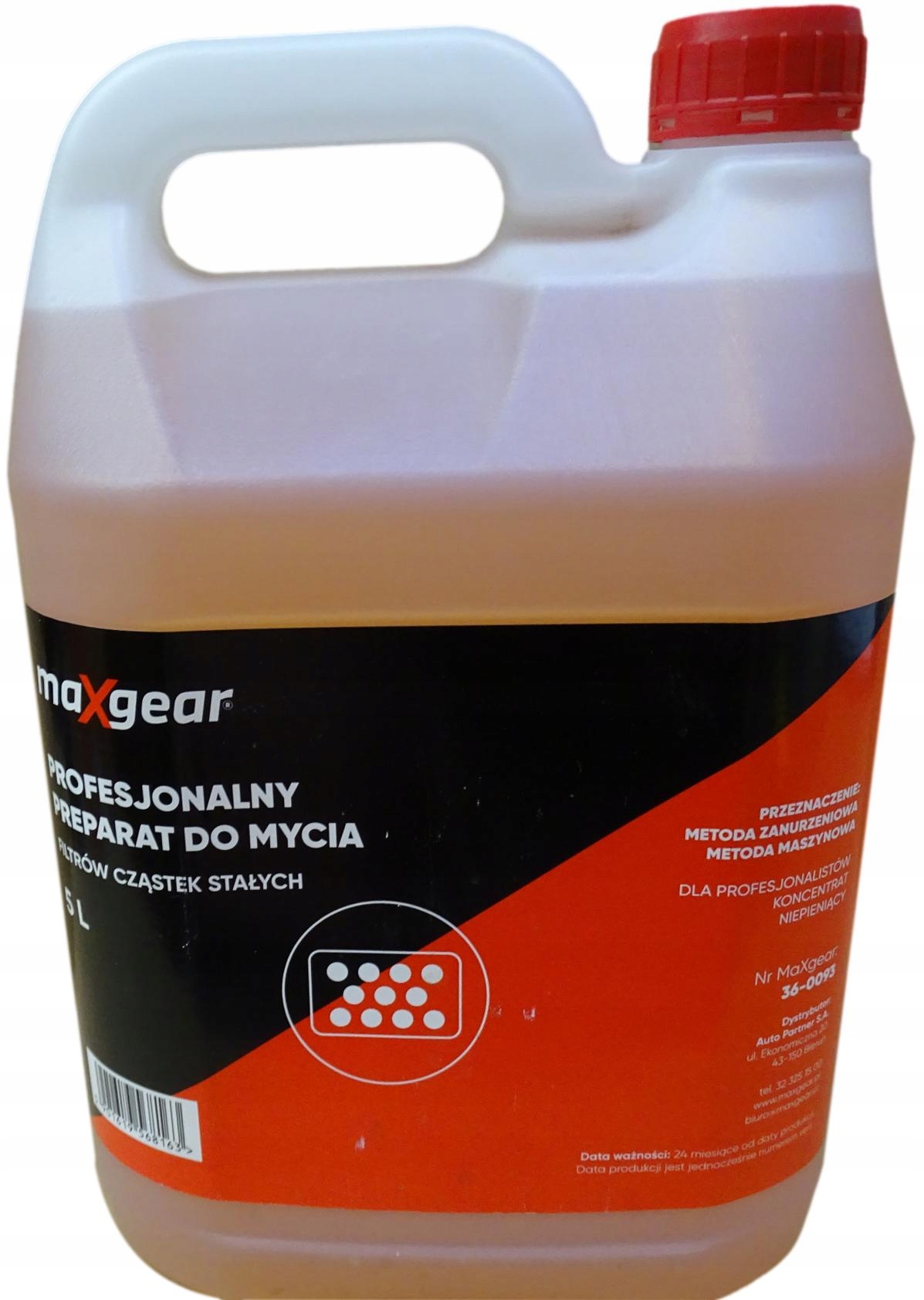 MAXGEAR 36-0093 PŁYN DO CZYSZCZENIA FILTRÓW DPF 5L Rodzaj czyszczenie filtrów DPF/FAP