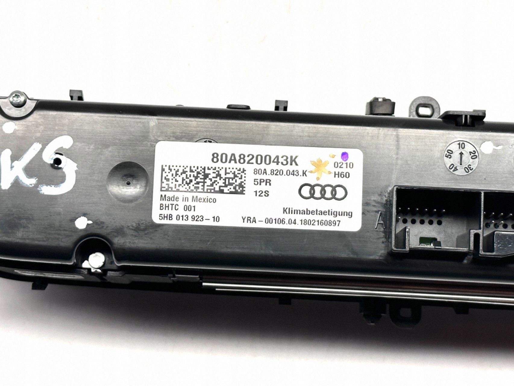 AUDI Q5 SQ5 80A FY control air conditioning control panel 80A820043K