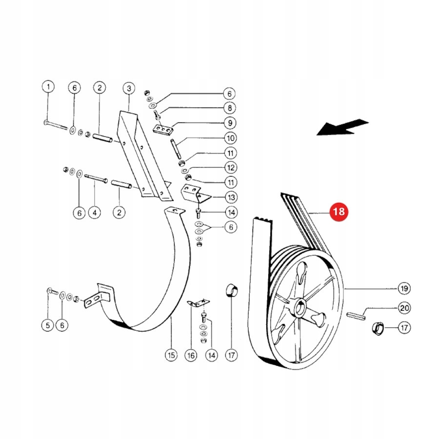 Pasek klinowy Claas 661458 0 Gates 1425228 Marka maszyny Inna