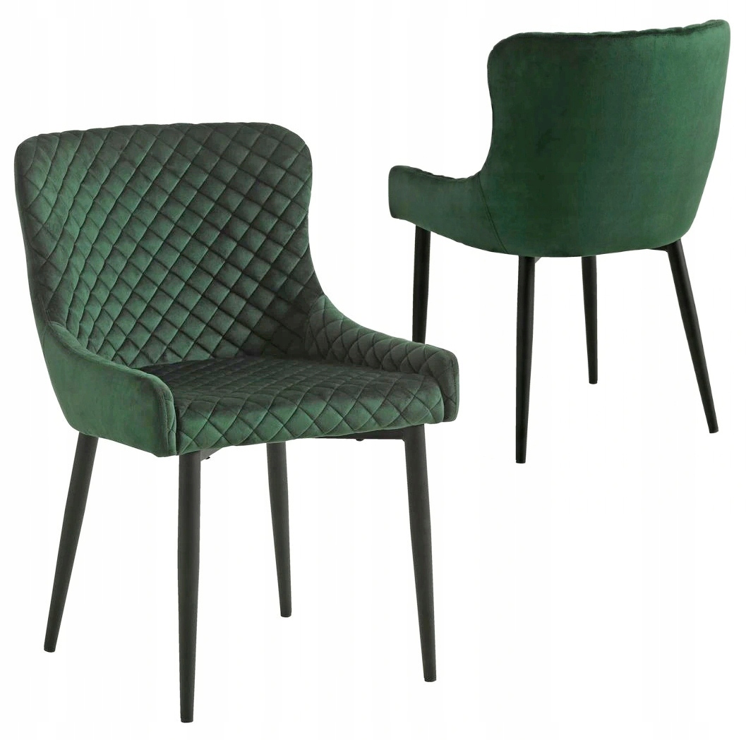 Krzesło do salonu kuchni aksamit Zielone PEBRI