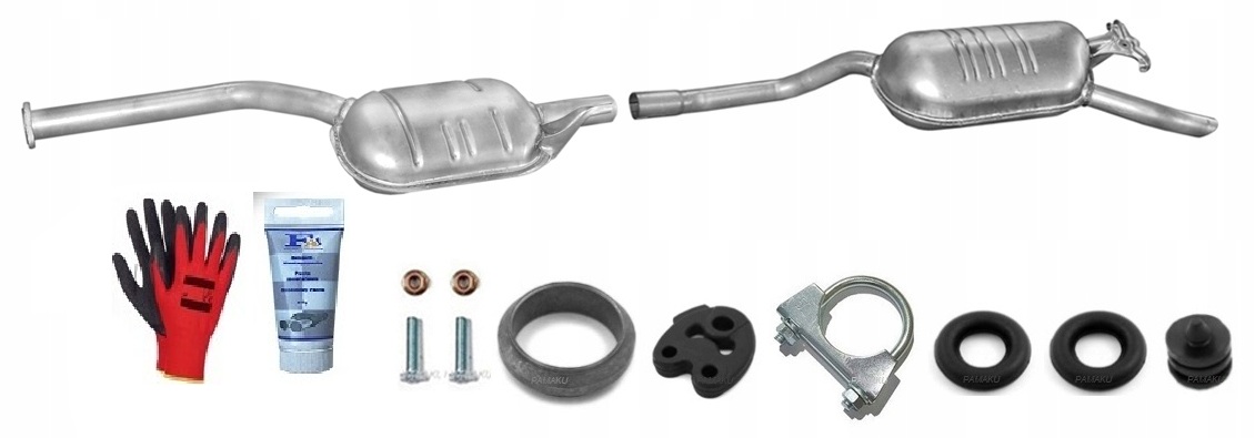 Mercedes W124 200 250 E200 2.0 2.5D (1985-1995) Tlumič sada bonus