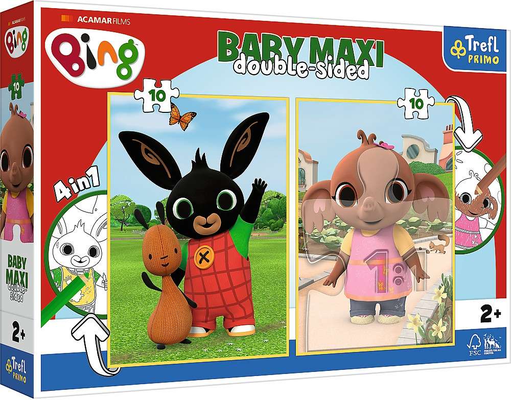 

Puzzle 2X10 Baby Maxi Królik Bing Tref