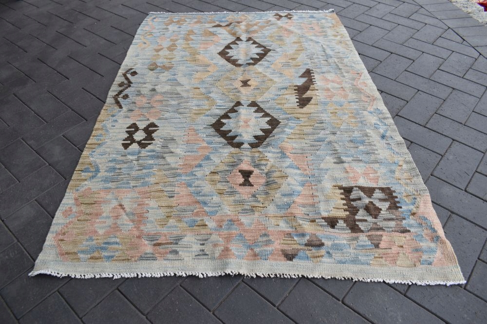 STARY RĘCZNIE TKANY WEŁNIANY RASOWY TURECKI KILIM 1,00/1,50m