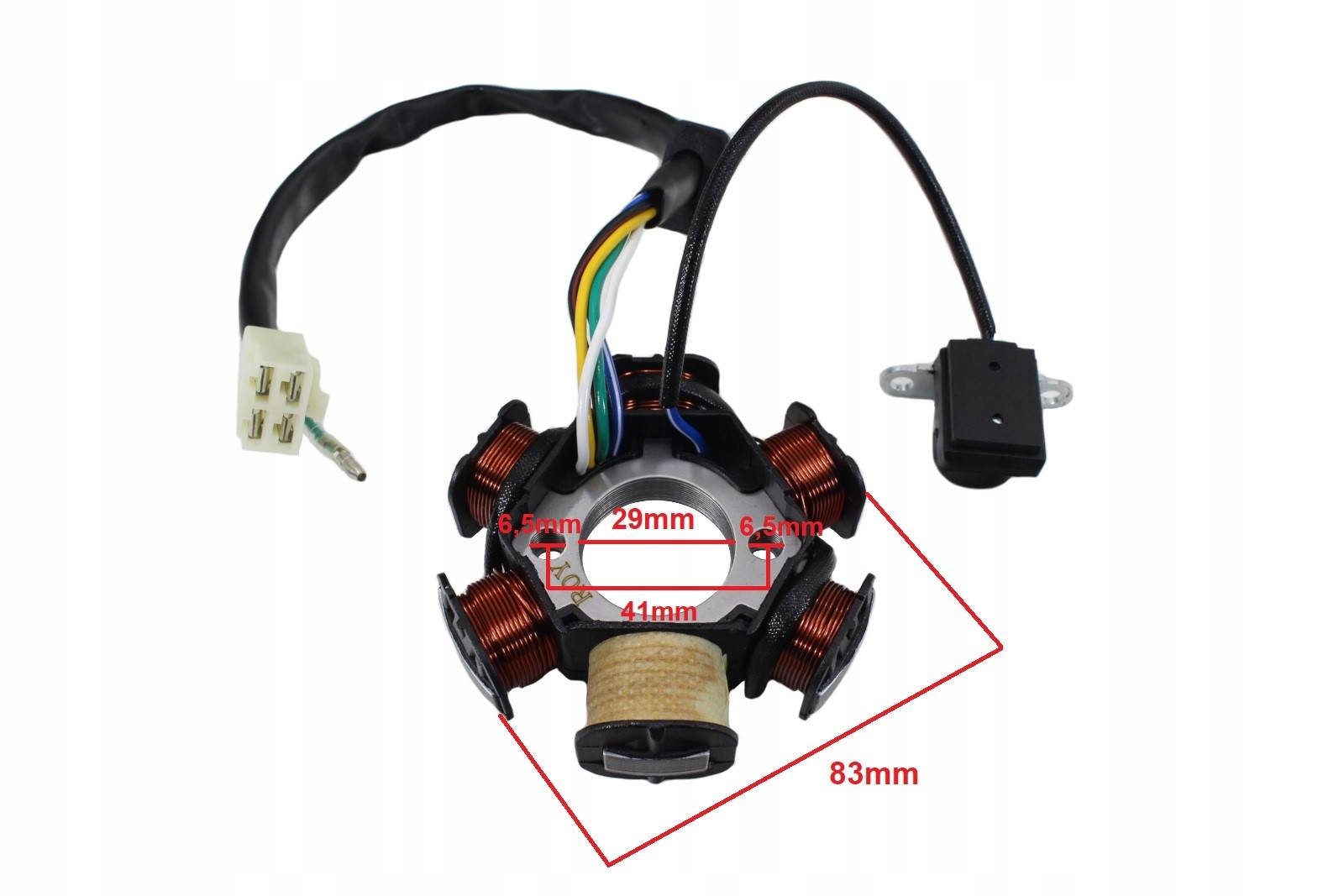 APARAT ZAPŁONOWY STATOR ATV 110/125 6 CEWEK JT SILNIK POZIOMY MotoGeneric Stan opakowania oryginalne