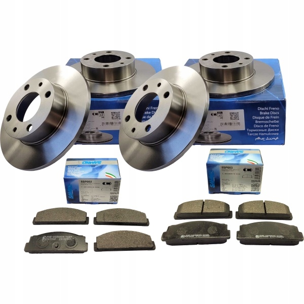 ДИСКИ, КОЛОДКИ ПЕРЕДНЯ + ЗАДНЯ FIAT 125P FSO POLONEZ