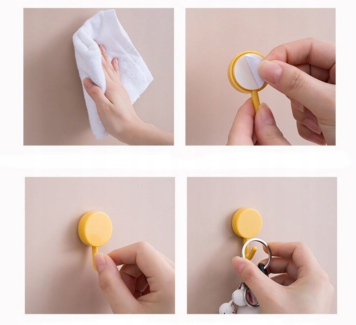 10 X HACZYKI WIESZAKI SAMOPRZYLEPNE KUCHNIA ŁAZIEN Wysokość 50 mm