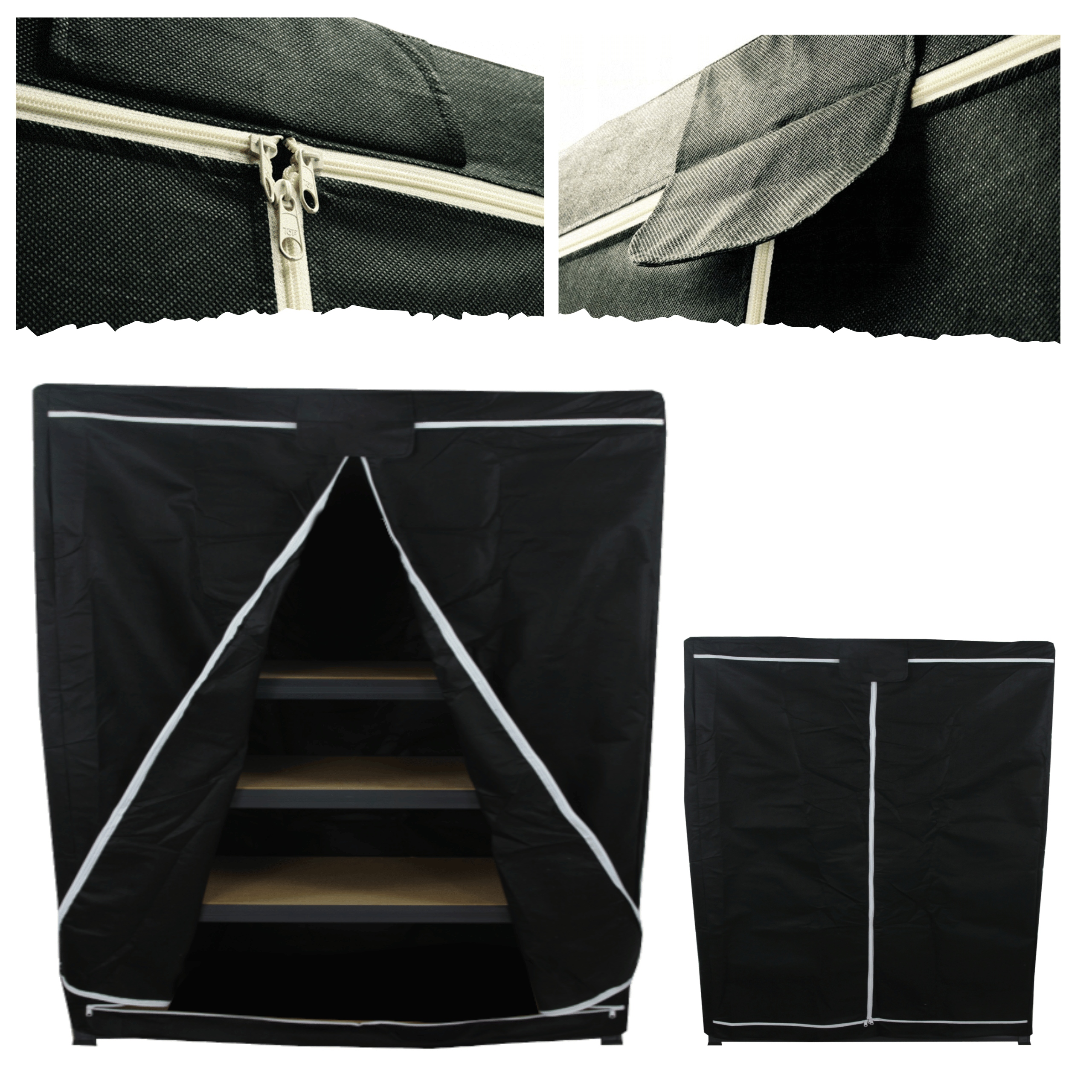 Ochranný obal na regál 106X120X35cm pouzdro na stojan Černé Trvanlivé