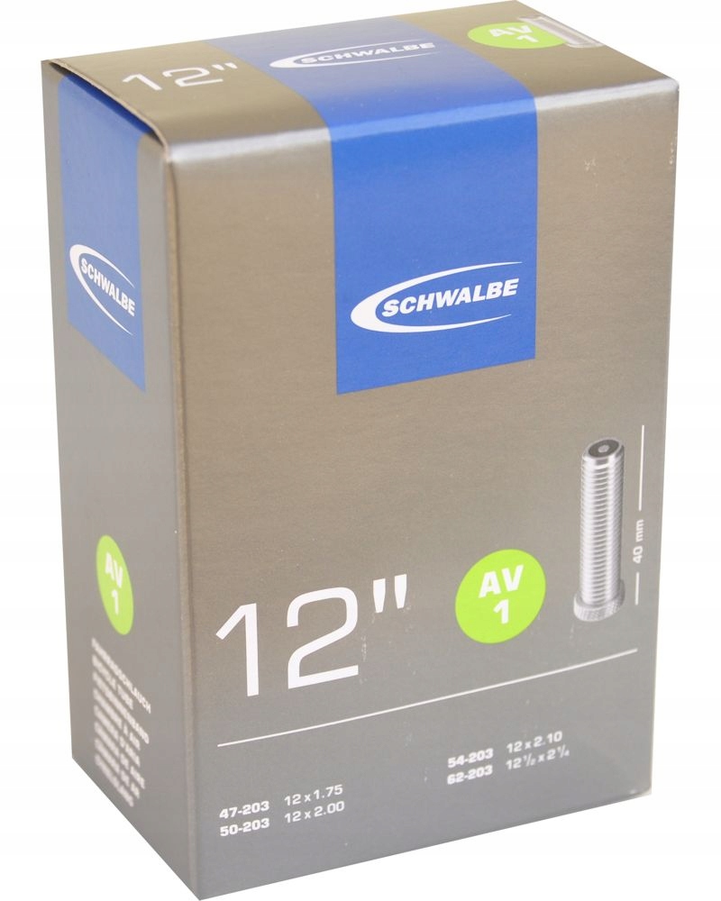 Dętka 12x1.75/2.40 (47/62-203) AV1/40mm Schwalbe