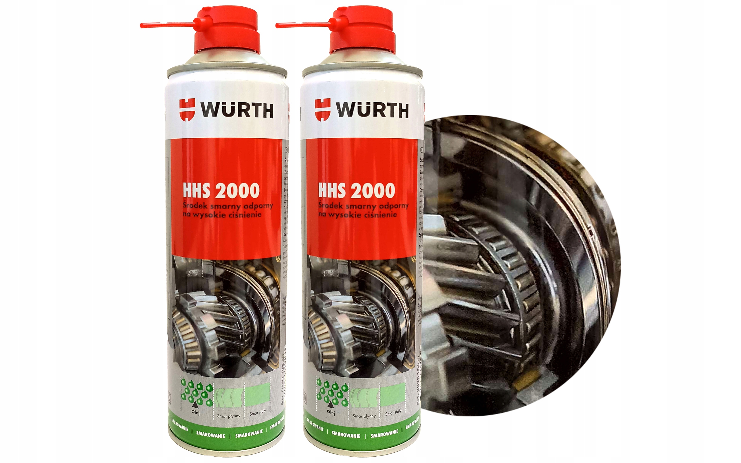 WURTH Smar HHS 2000 Olej Penetrujący do Łańcuchów Sworzni Bram Zestaw 2 szt Rodzaj biały smar