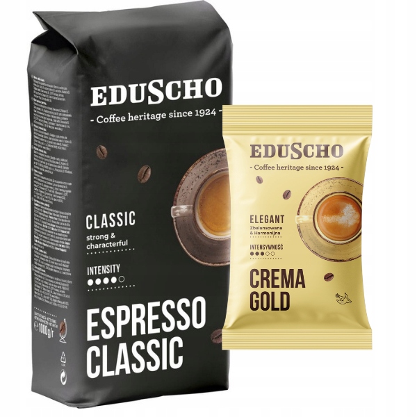 Levně Eduscho Espresso Classic 1000 g Káva Zrnková Arabika Robusta Dárek 100 g